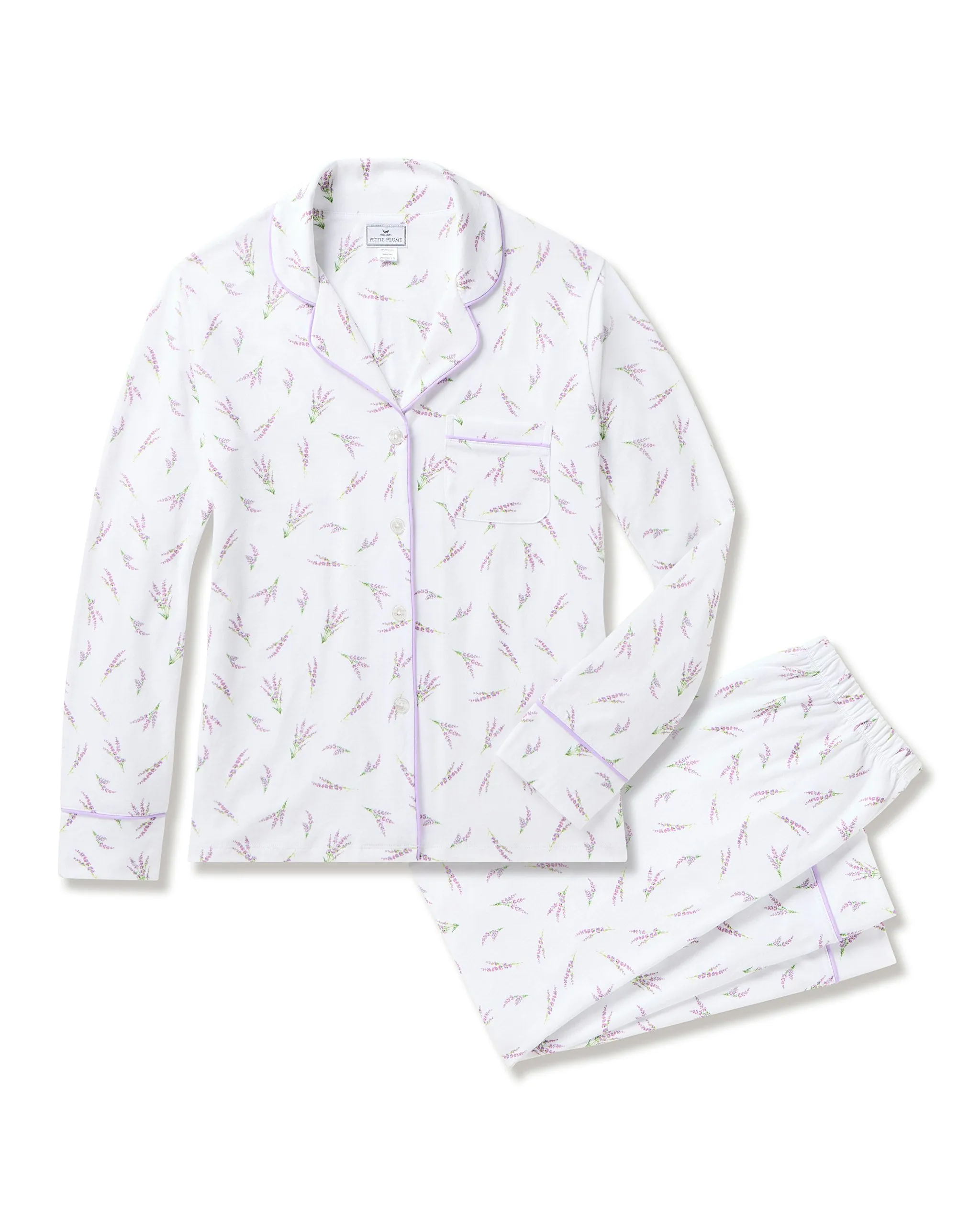 Women's Pima Pajama Set in Fields of Provence sold by Petite Plume
