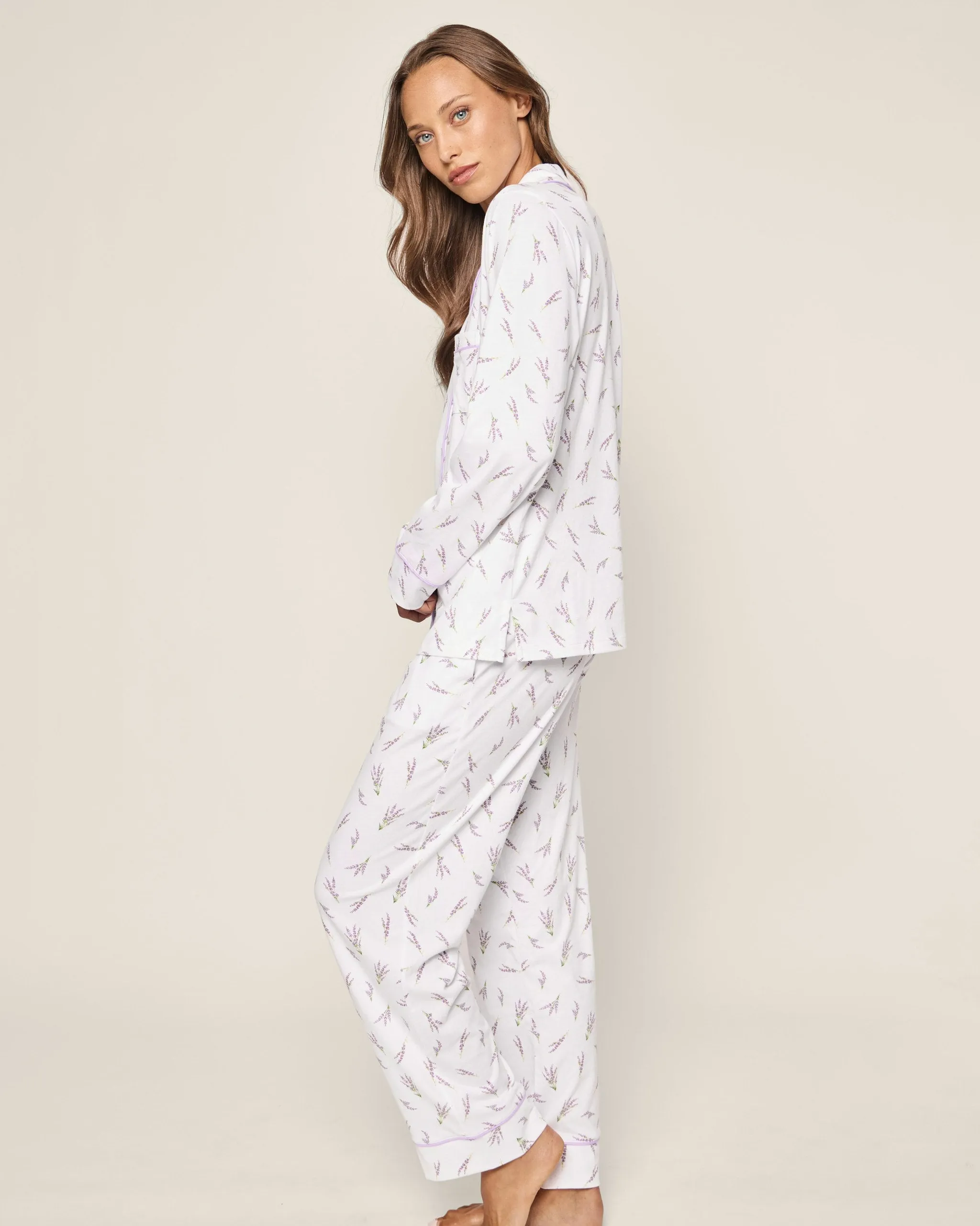 Women's Pima Pajama Set in Fields of Provence sold by Petite Plume product image thumbnail 3