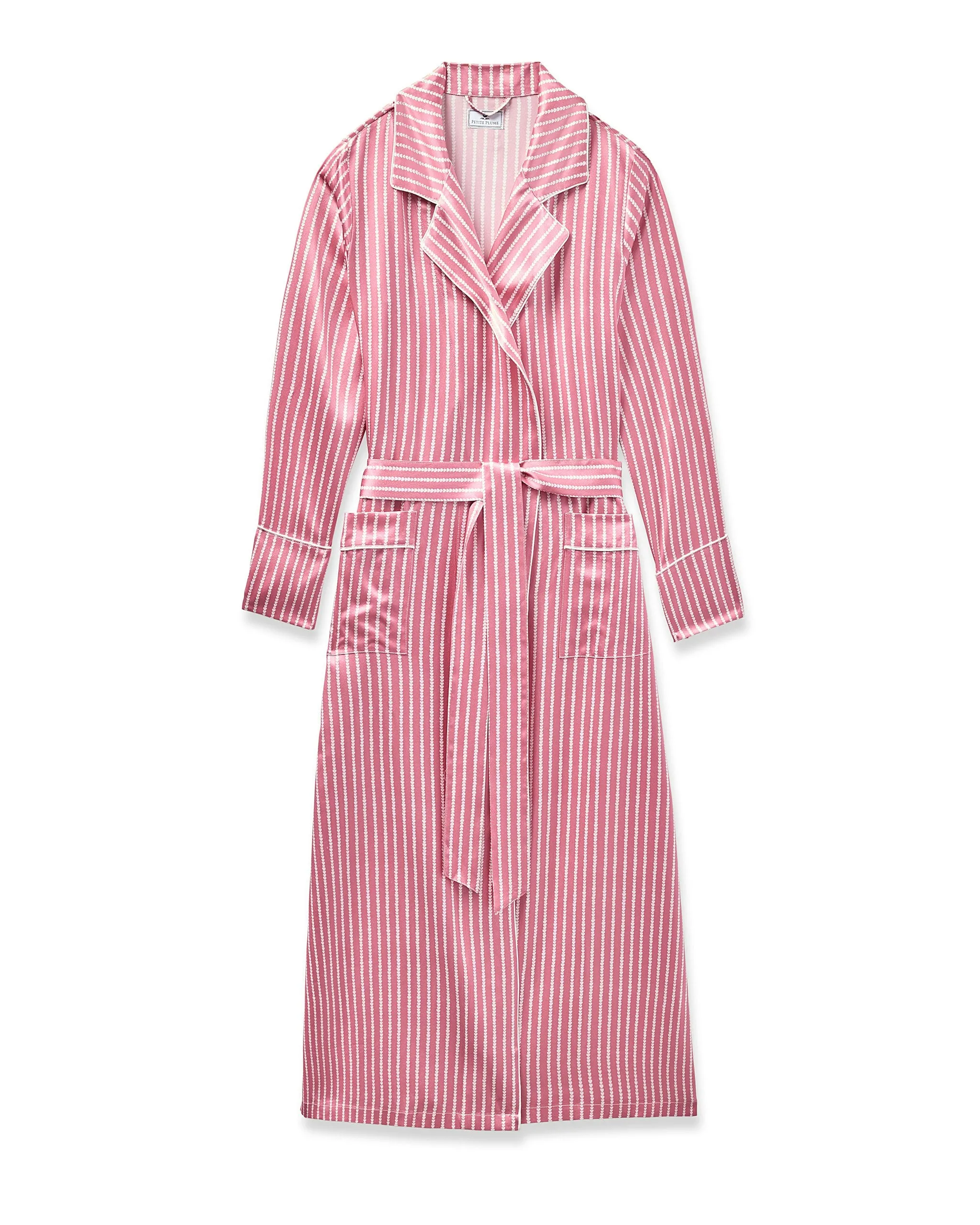 Women's Silk Robe in Love Lines sold by Petite Plume