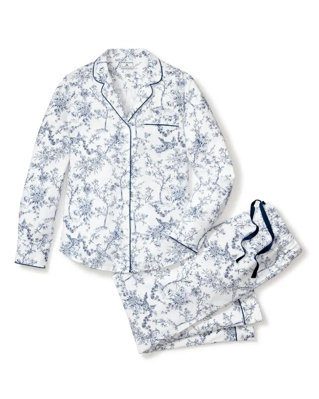 Women's Twill Pajama Set in Timeless Toile sold by Petite Plume
