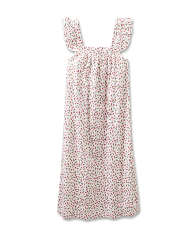 Women's Twill Clara Nightgown in Petite Petals sold by Petite Plume