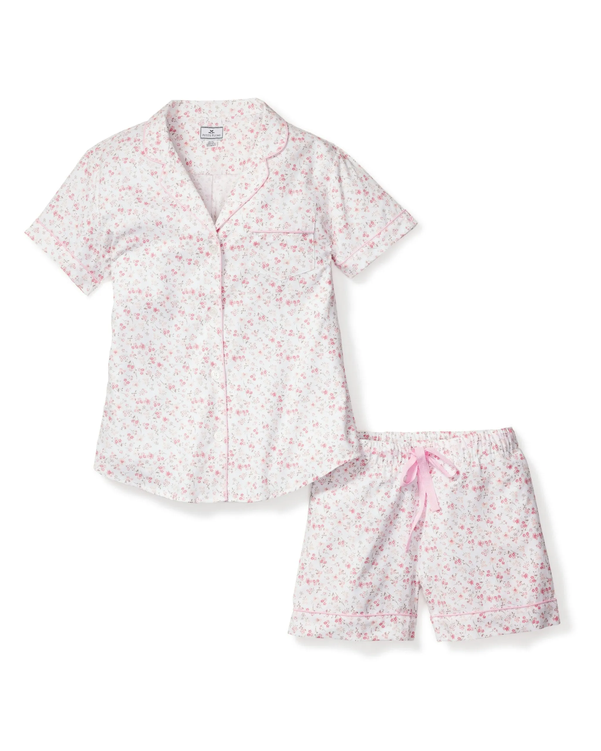 Women's Twill Short Sleeve Short Set in Dorset Floral sold by Petite Plume