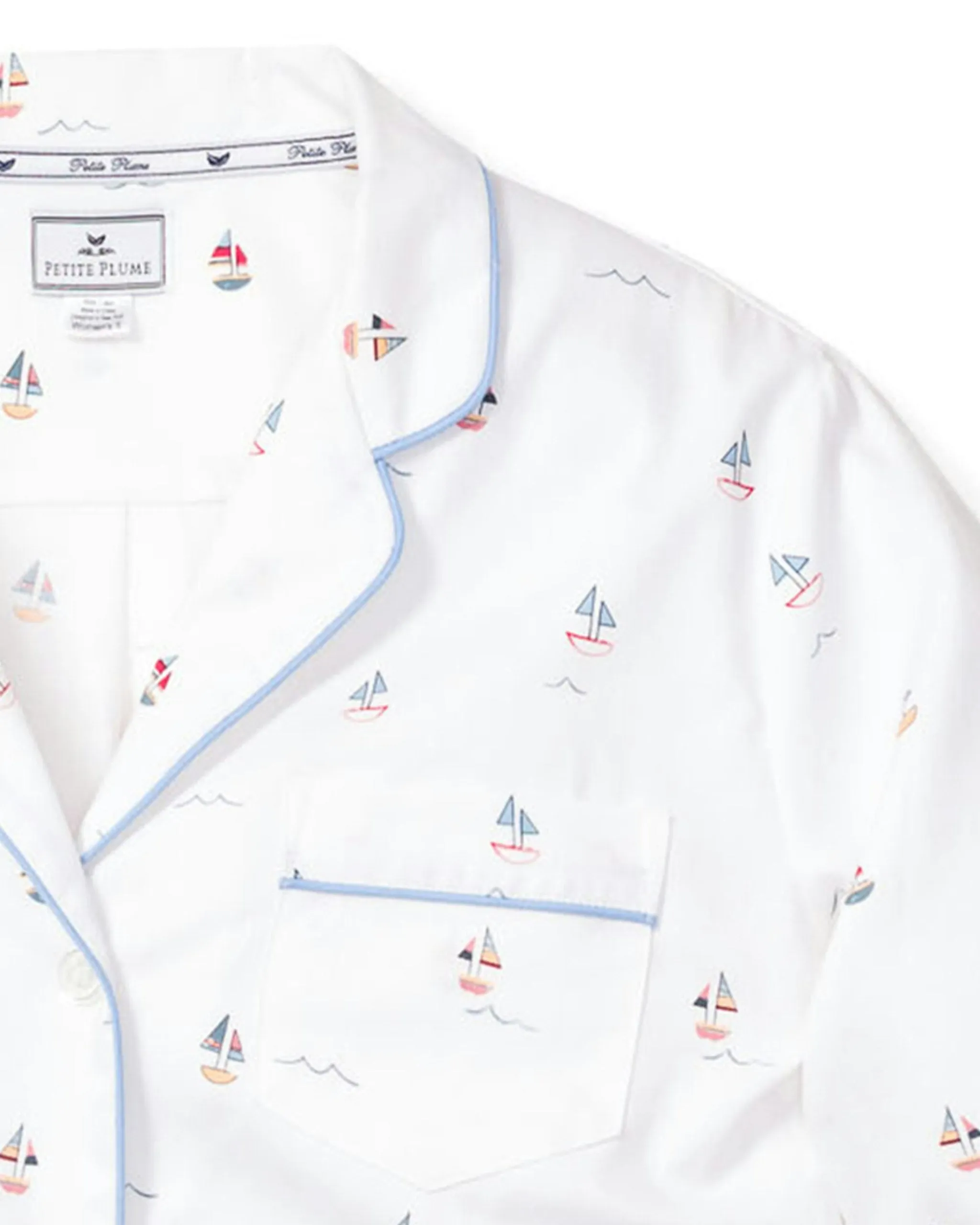 Women's Twill Pajama Set in Bateau sold by Petite Plume product image thumbnail 3