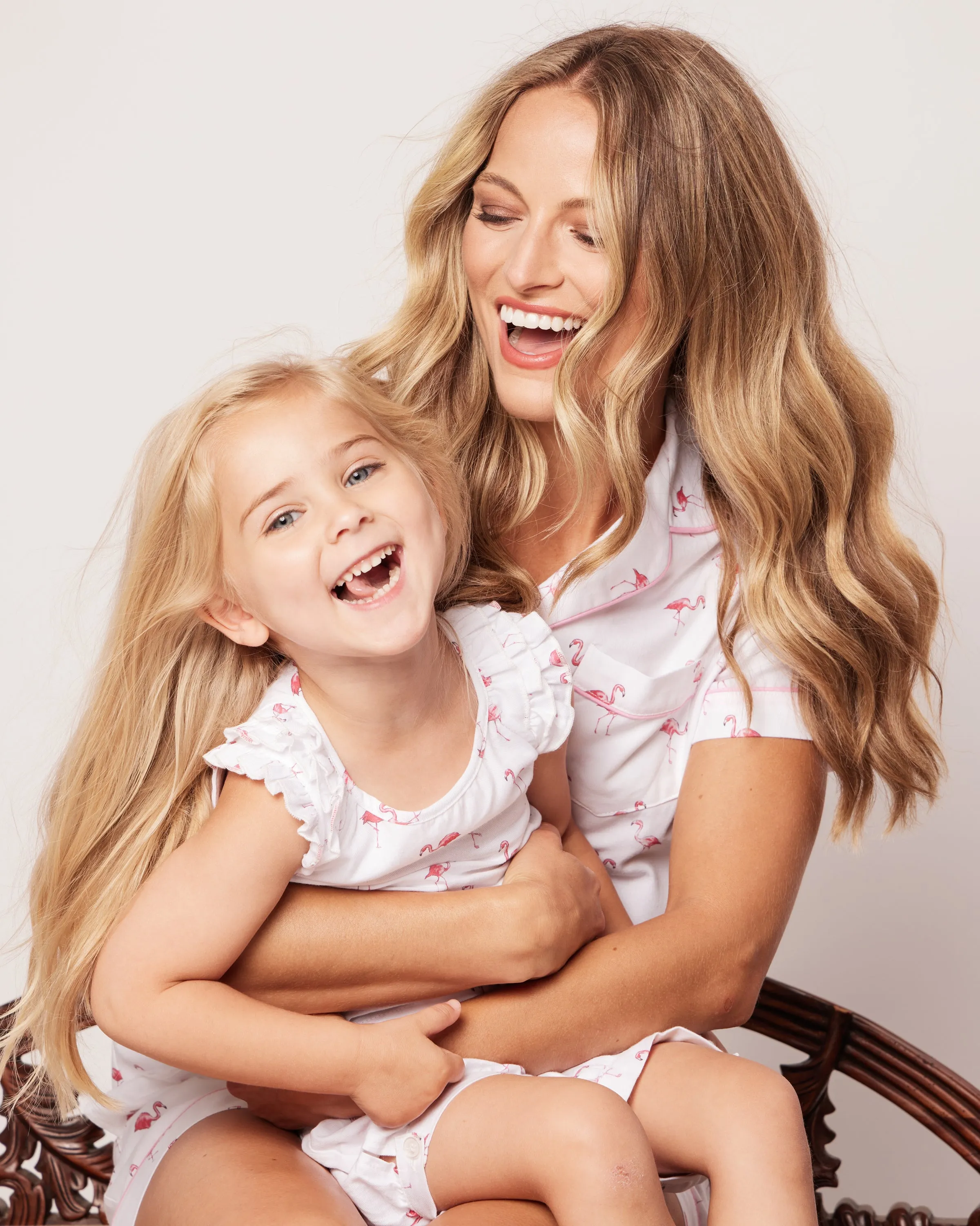 Women's Twill Short Sleeve Short Set in Flamingos sold by Petite Plume product image thumbnail 3