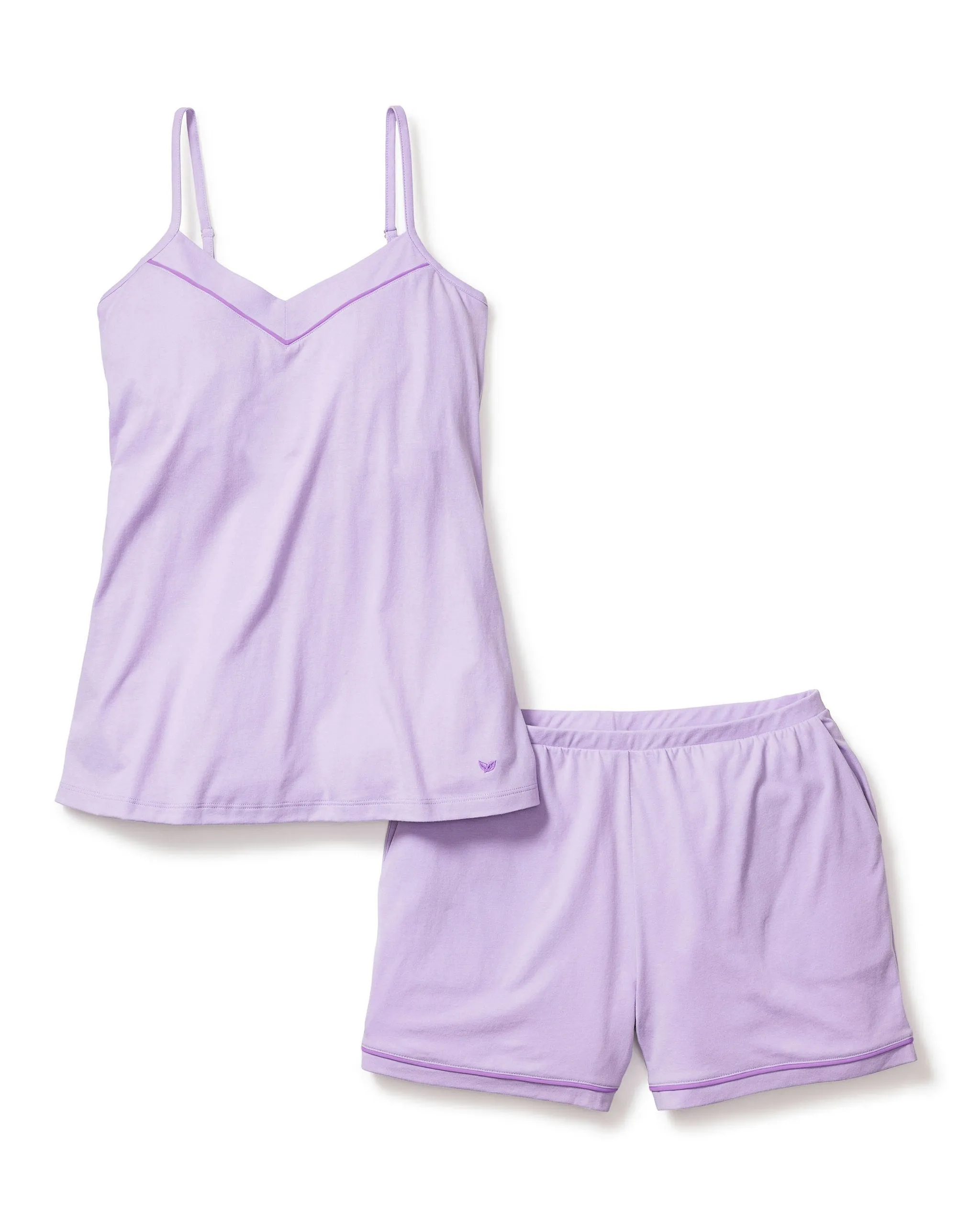 Women's Pima Sylvie Cami Short Set in Lavender sold by Petite Plume