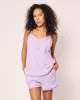 Women's Pima Sylvie Cami Short Set in Lavender sold by Petite Plume