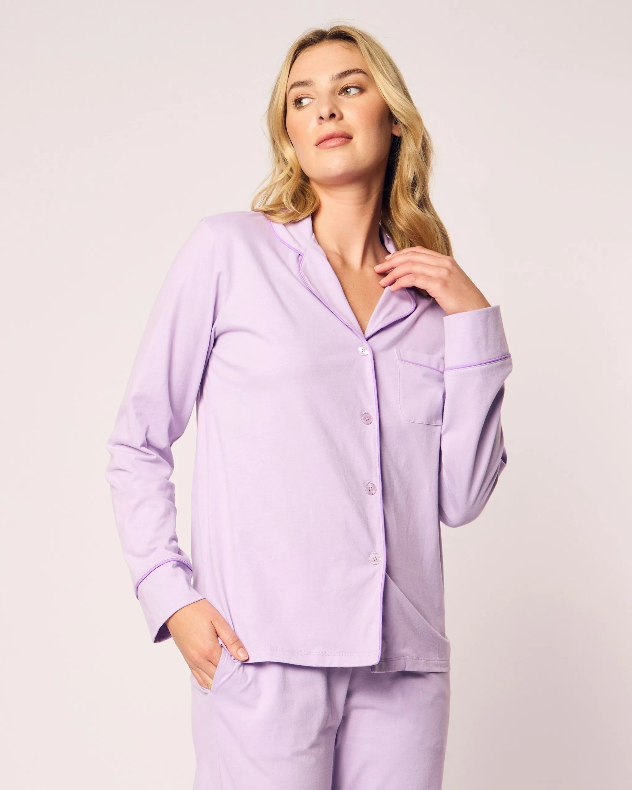 Women's Pima Pajama Set in Lavender sold by Petite Plume product image thumbnail 3