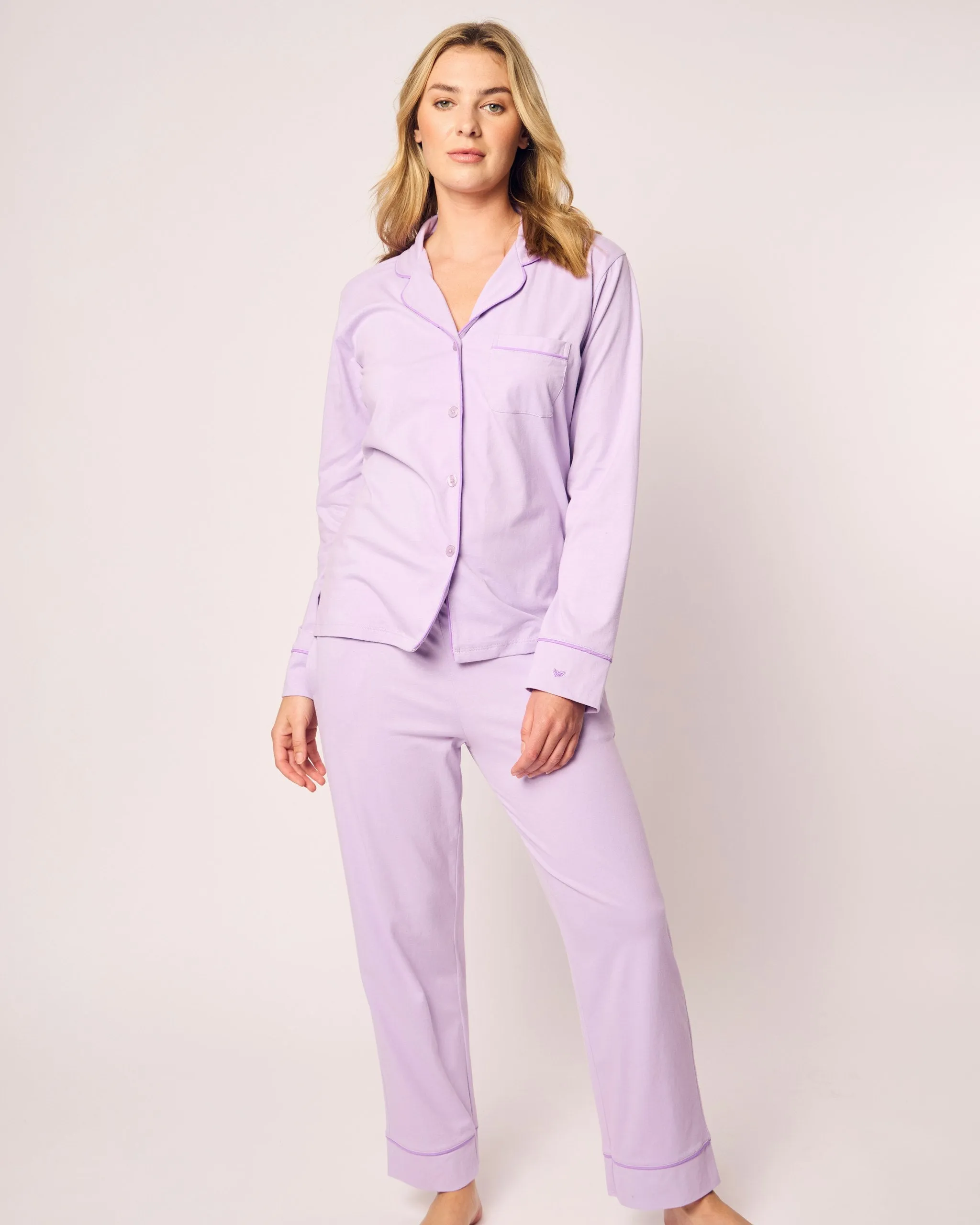 Women's Pima Pajama Set in Lavender sold by Petite Plume product image thumbnail 2