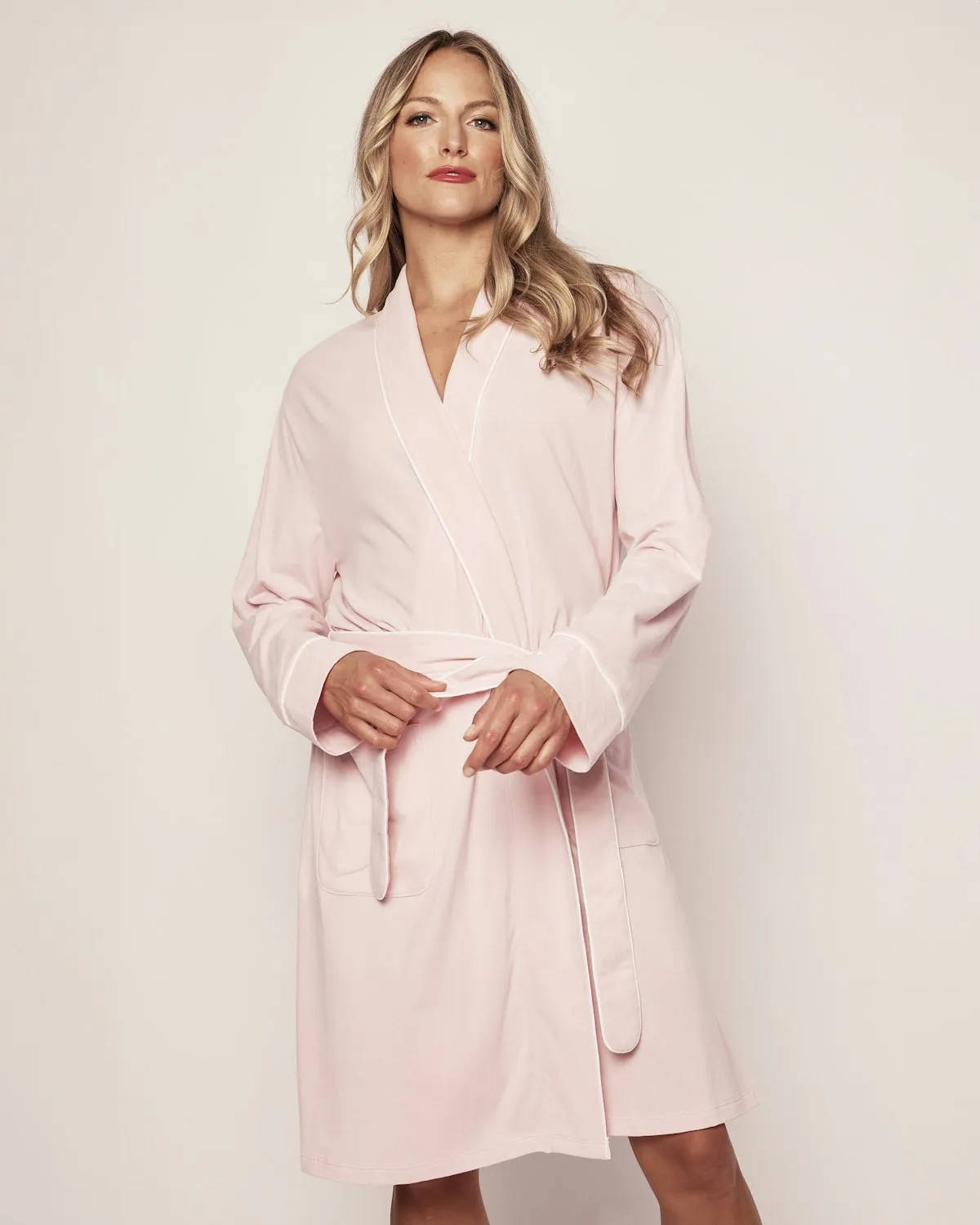 Women's Pima Robe in Periwinkle sold by Petite Plume product image thumbnail 5