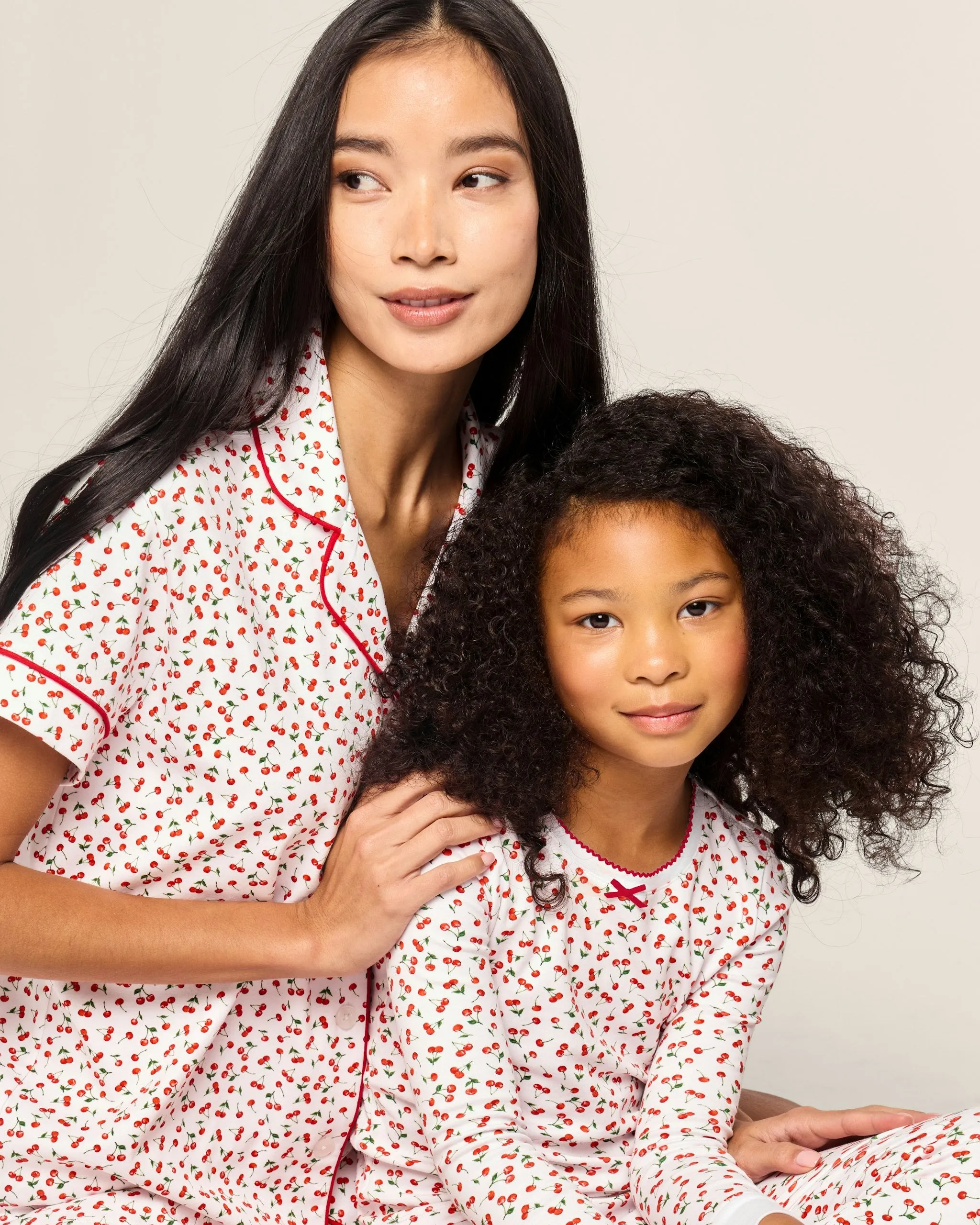 Women's Pima Short Sleeve Short Set in Cherry Orchard sold by Petite Plume product image thumbnail 5