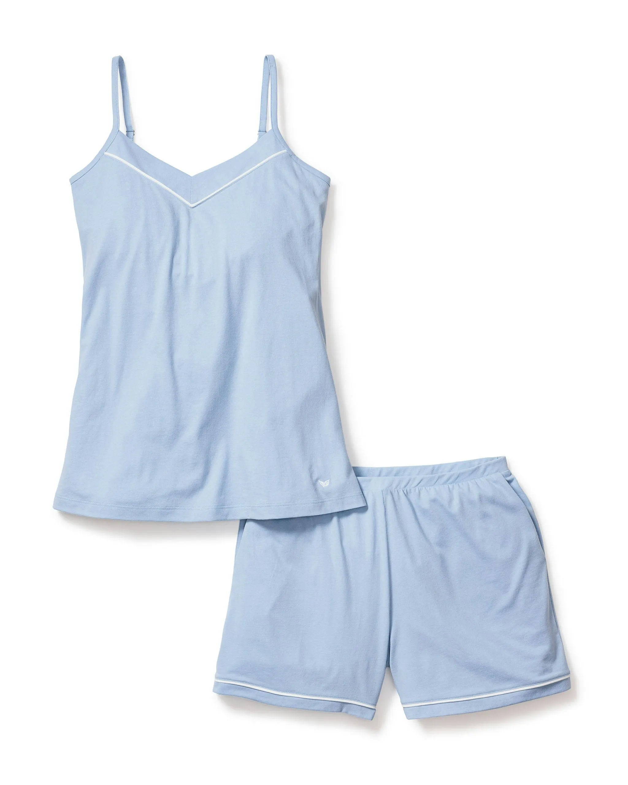 Women's Pima Sylvie Cami Short Set in Periwinkle sold by Petite Plume