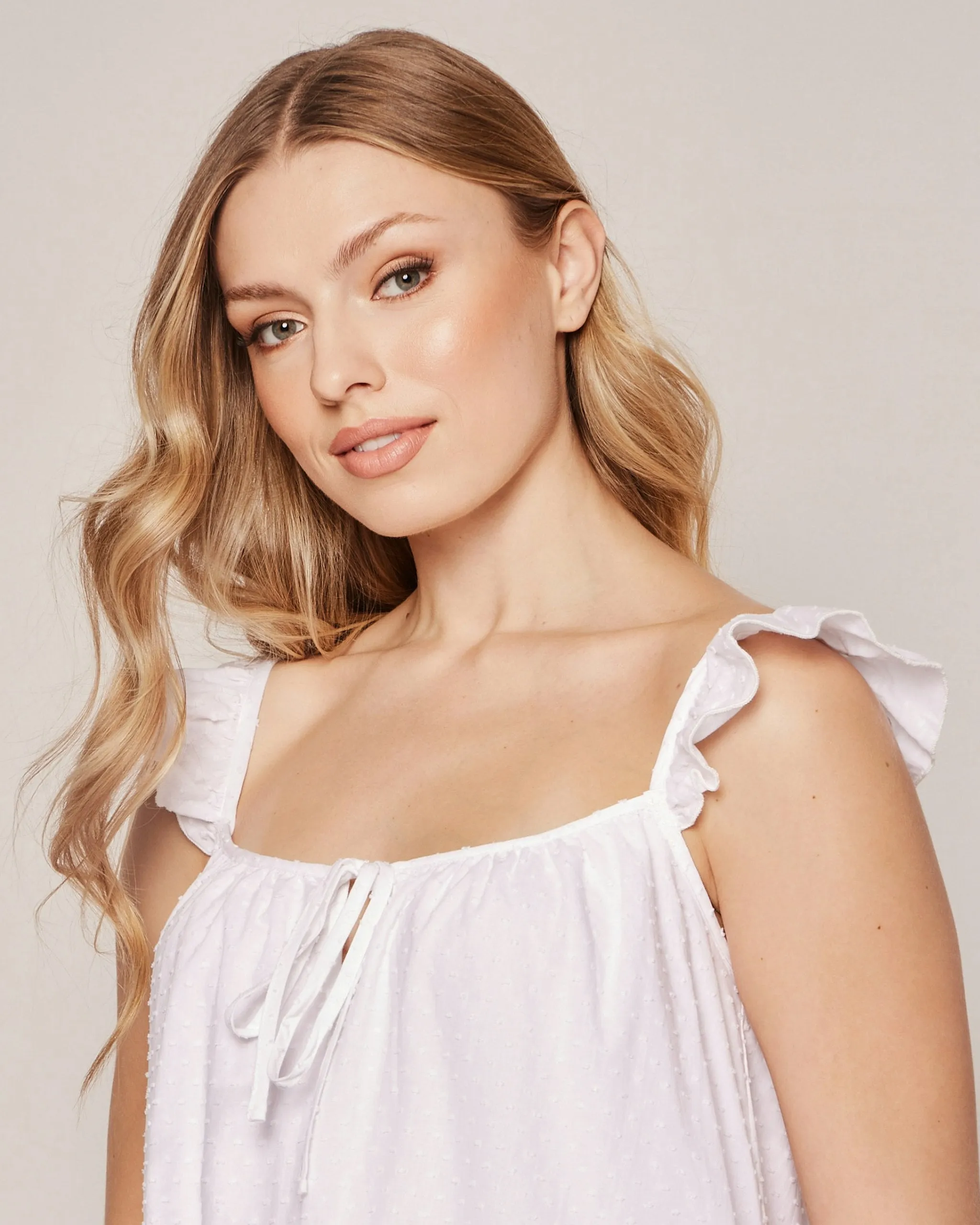 Women's Swiss Dots Celeste Nightgown in White sold by Petite Plume product image thumbnail 3