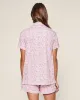 Women's Pima Short Sleeve Short Set in Fleurs de Rose sold by Petite Plume