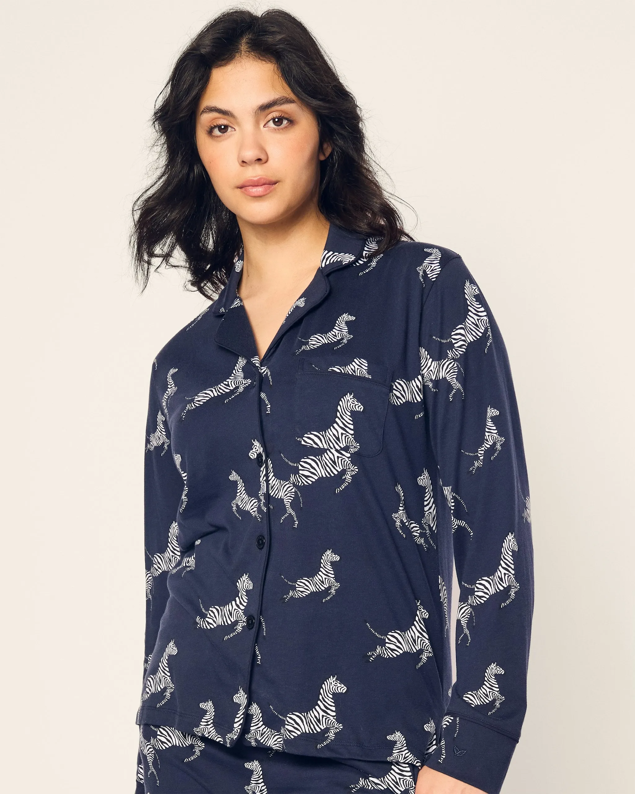 Women's Pima Pajama Set in Zèbre de Nuit sold by Petite Plume product image thumbnail 5