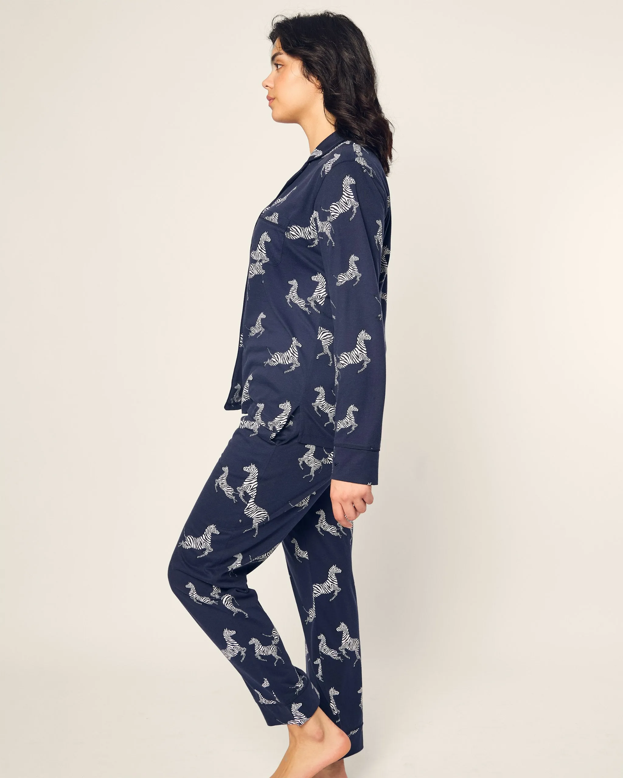 Women's Pima Pajama Set in Zèbre de Nuit sold by Petite Plume product image thumbnail 3