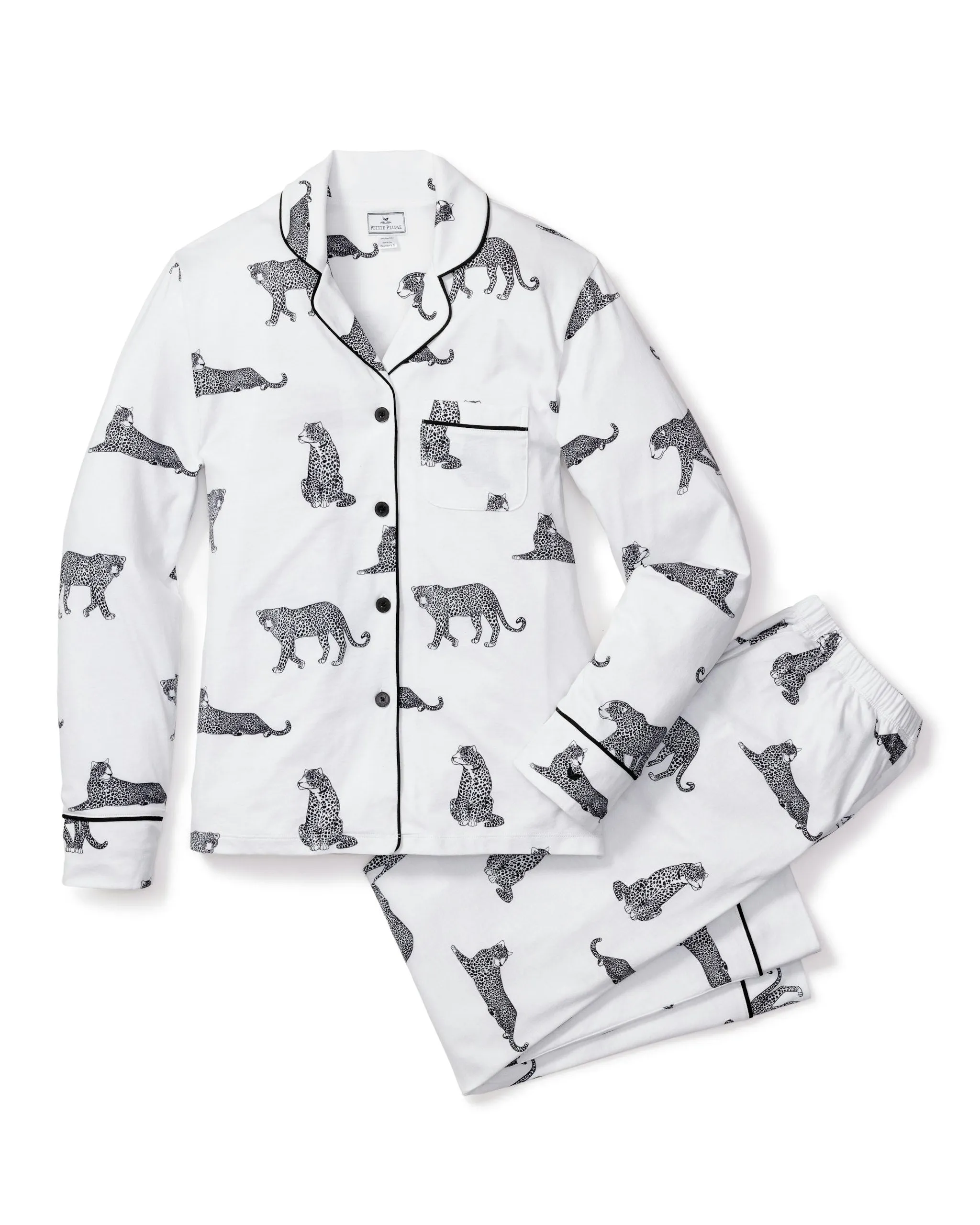 Women's Pima Pajama Set in Panthère de Paris sold by Petite Plume