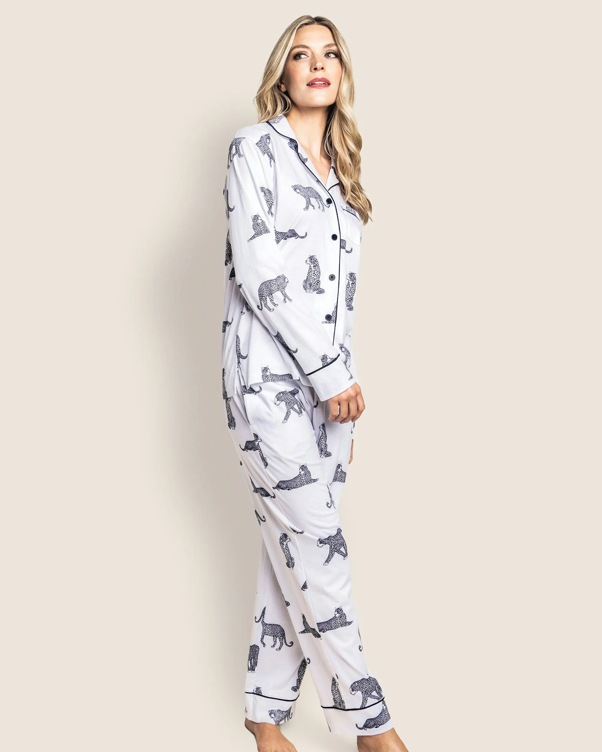 Women's Pima Pajama Set in Panthère de Paris sold by Petite Plume product image thumbnail 3