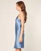 Women's Silk Lace Slip Dress in Mystique Blue sold by Petite Plume