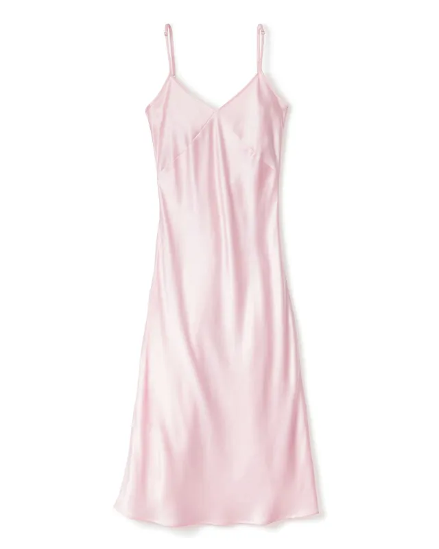Women's Silk Cosette Nightgown in Pink sold by Petite Plume