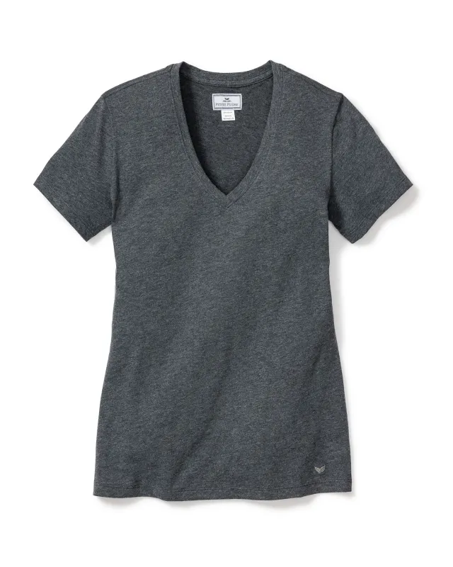 Women's Pima Short Sleeve Top in Dark Heather Grey sold by Petite Plume