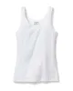 Women's Pima Tank Top in White sold by Petite Plume