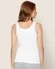 Women's Pima Tank Top in White sold by Petite Plume