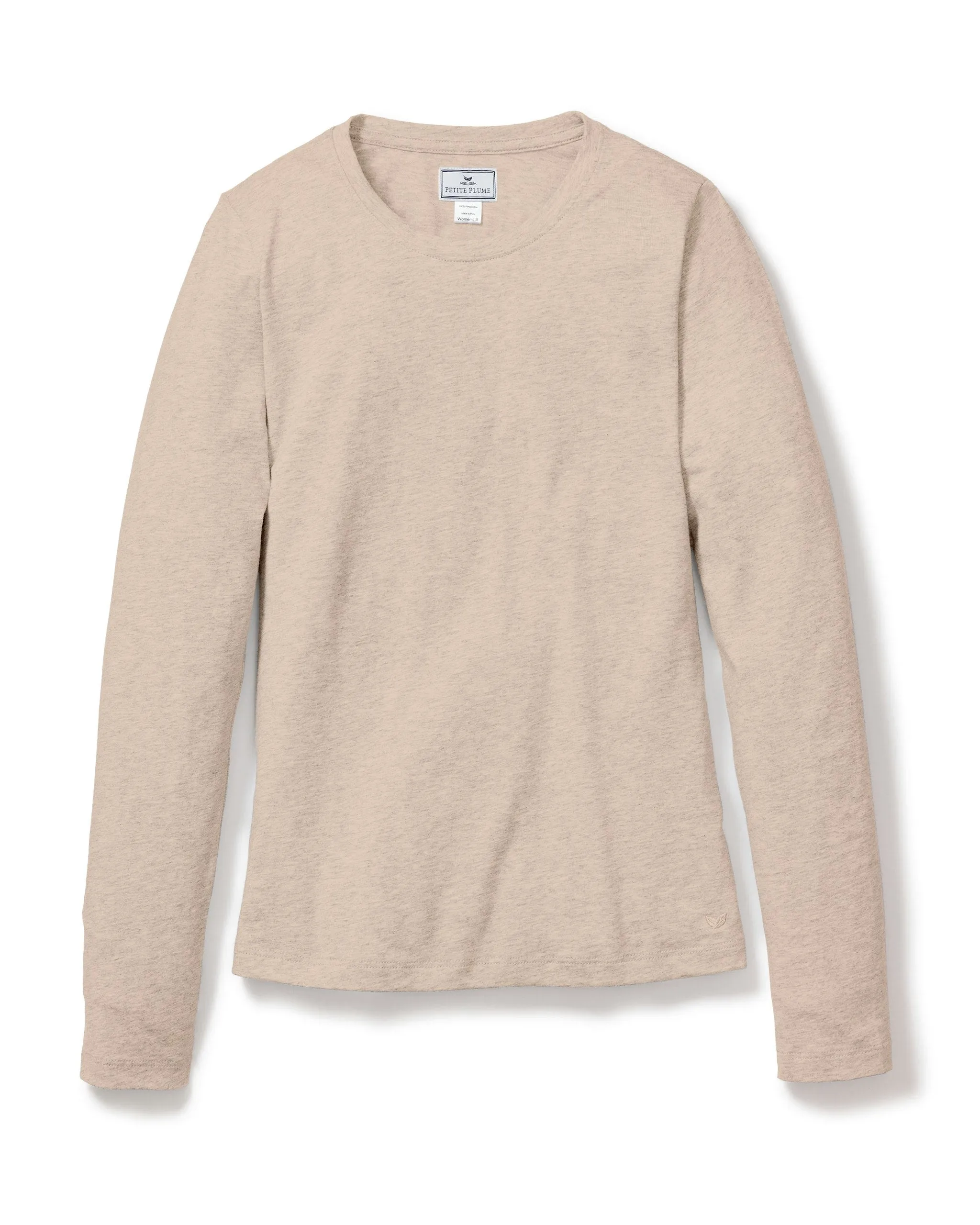 Women's Pima Long Sleeve Top in Camel sold by Petite Plume