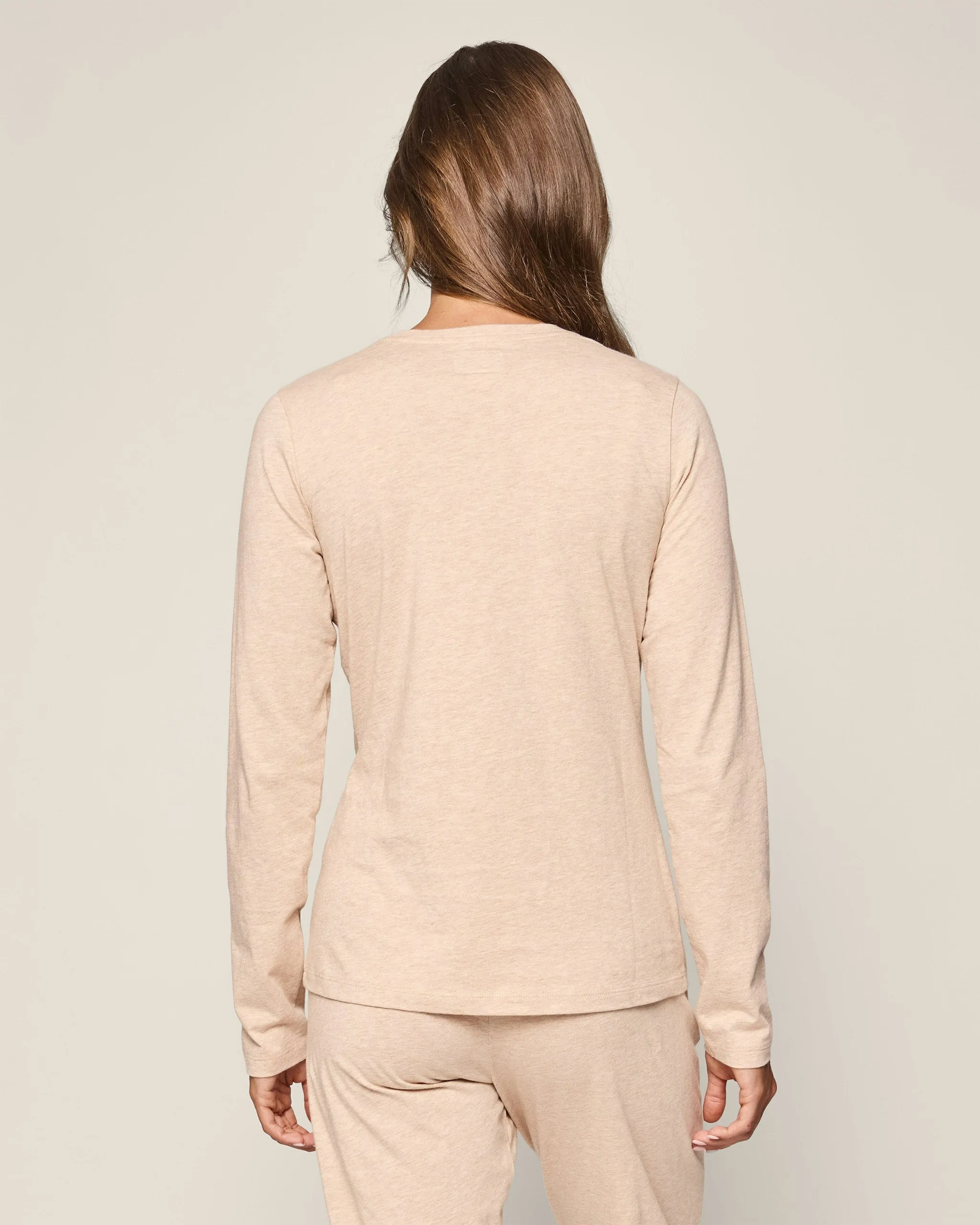 Women's Pima Long Sleeve Top in Camel sold by Petite Plume product image thumbnail 4