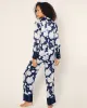 Women's Silk Pajama Set in Midnight Blooms sold by Petite Plume