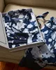 Women's Silk Pajama Set in Midnight Blooms sold by Petite Plume