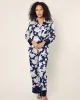 Women's Silk Pajama Set in Midnight Blooms sold by Petite Plume