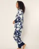 Women's Silk Pajama Set in Midnight Blooms sold by Petite Plume