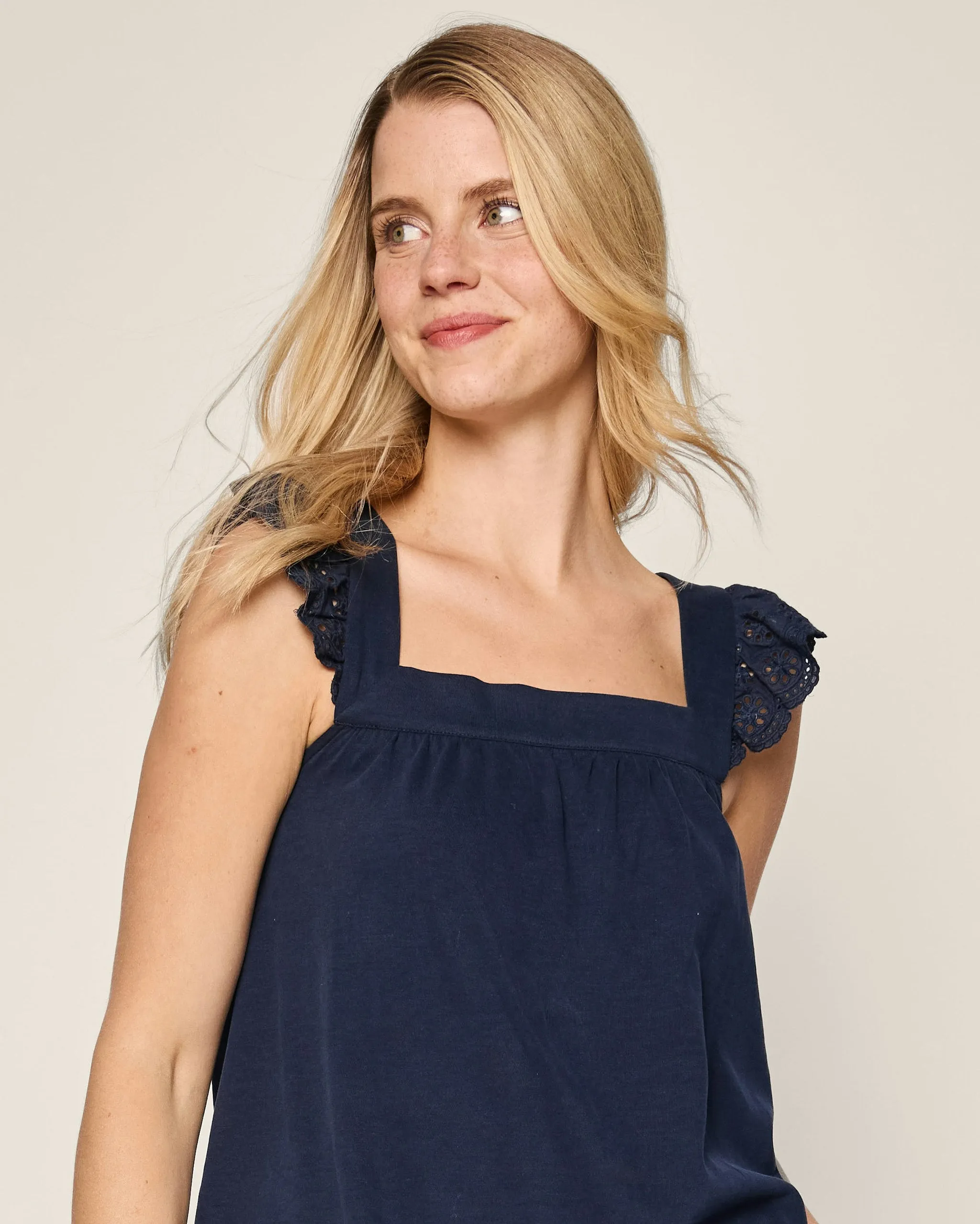 Women's Pima Clara Short Set in Navy sold by Petite Plume product image thumbnail 5