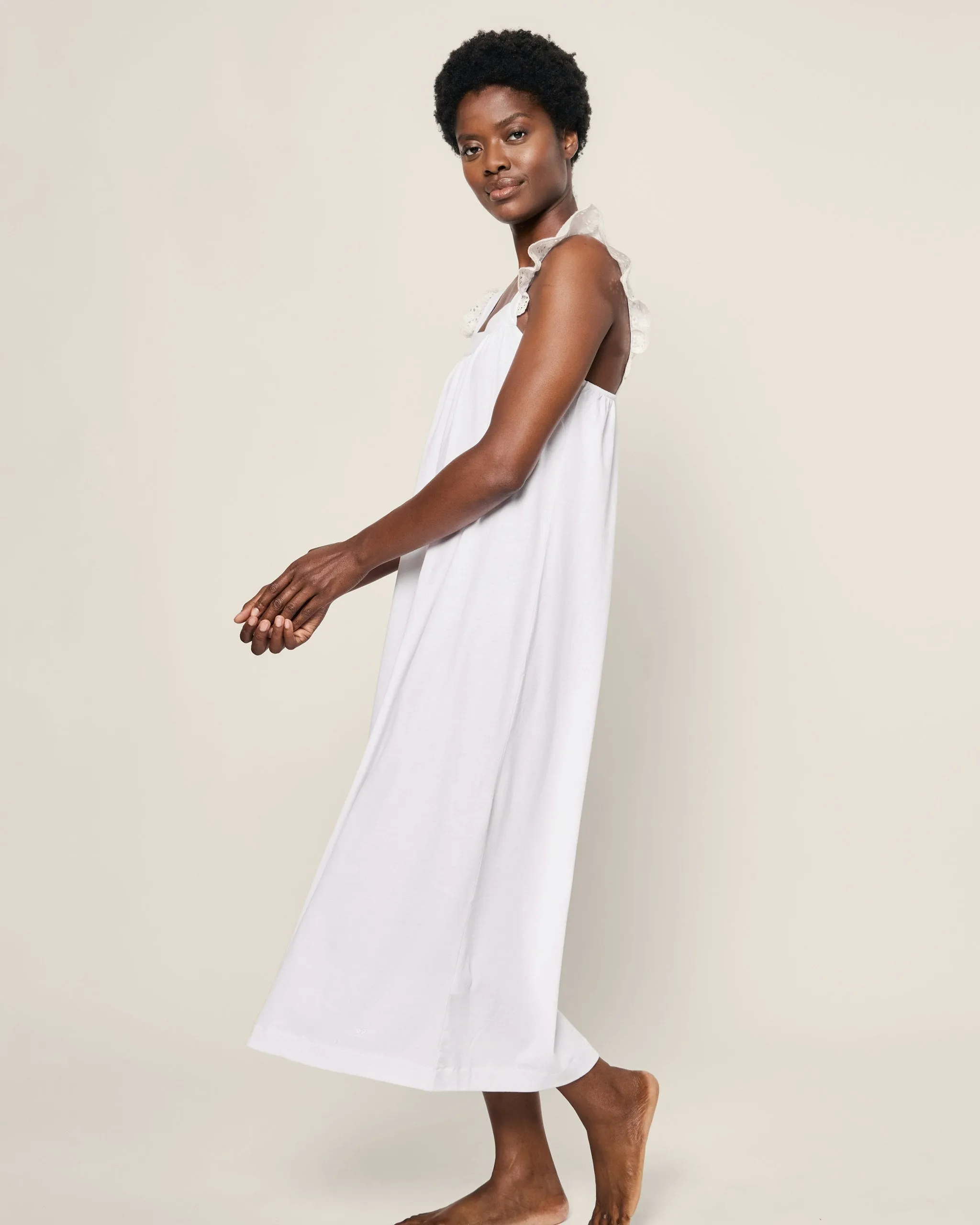 Women's Pima Clara Nightgown in White sold by Petite Plume product image thumbnail 3