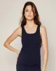 Women's Pima Tank Top in Navy sold by Petite Plume