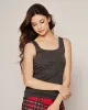 Women's Pima Tank Top in Navy sold by Petite Plume