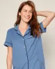 Women's Pima Short Sleeve Short Set in Mystique Blue sold by Petite Plume