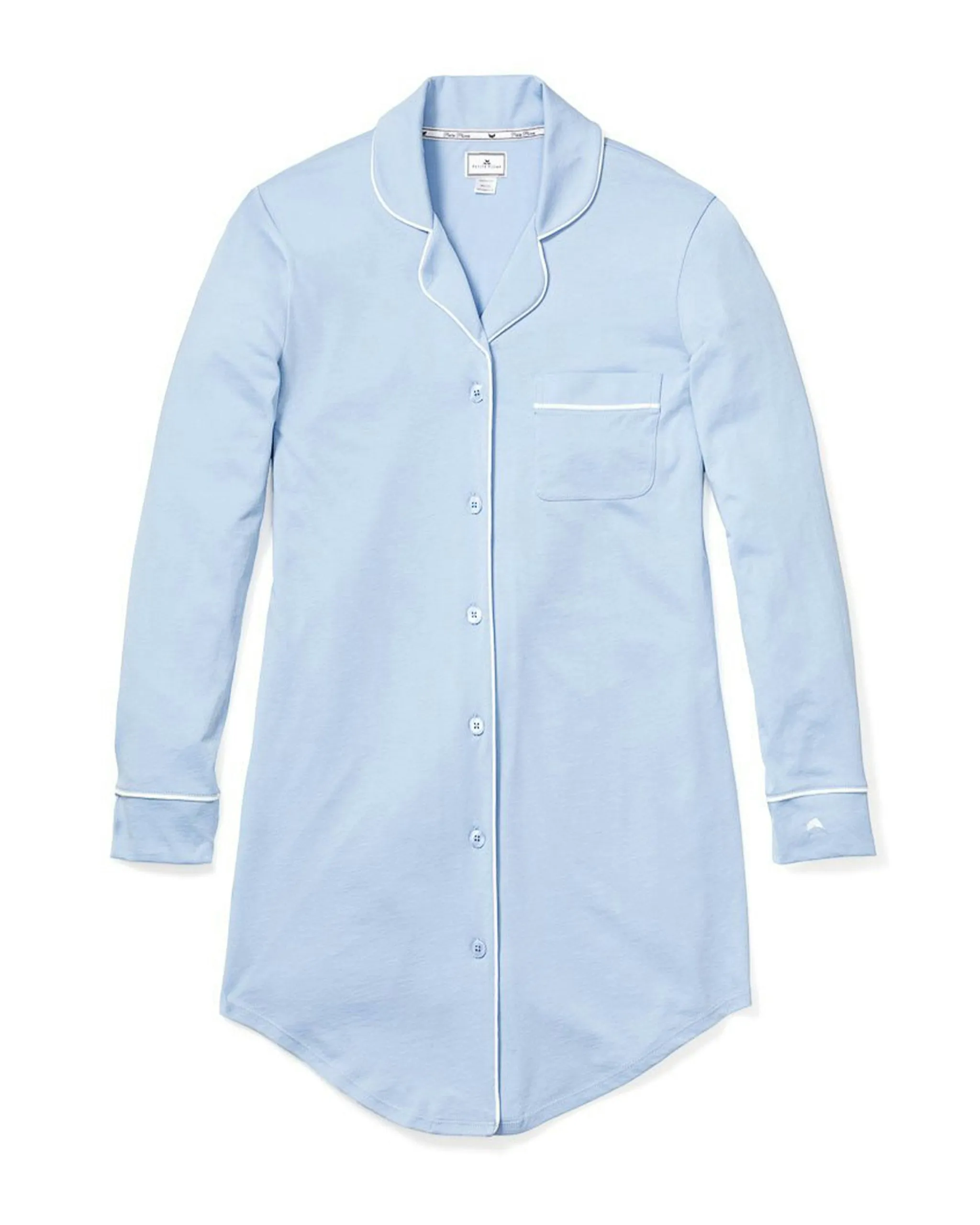 Women's Pima Nightshirt in Periwinkle sold by Petite Plume