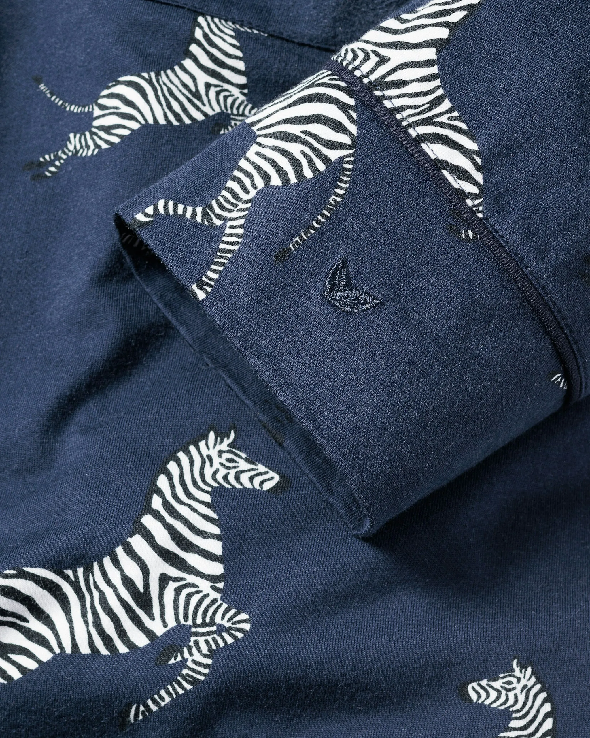 Women's Pima Long Sleeve Short Set in Zèbre de Nuit sold by Petite Plume product image thumbnail 5