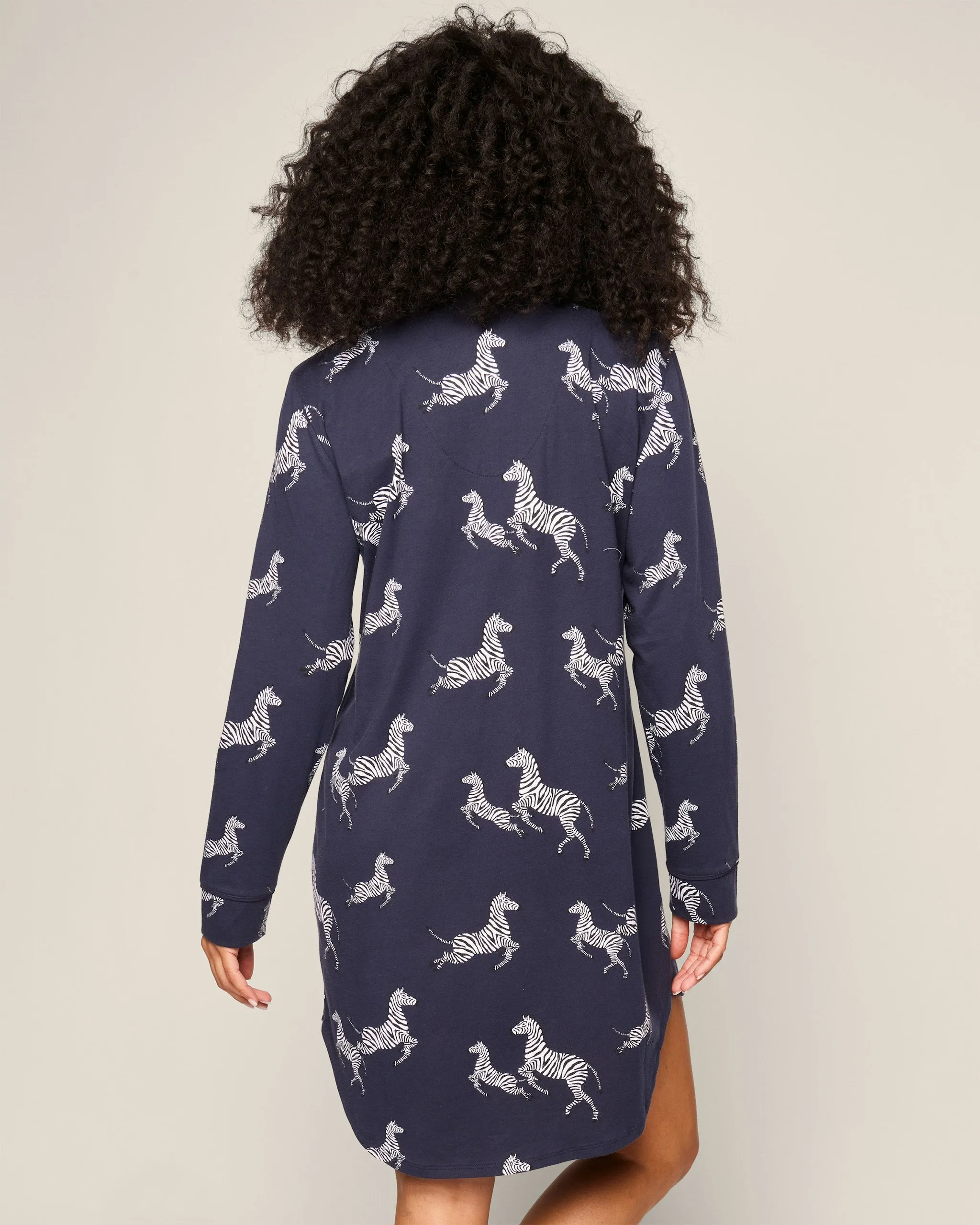 Women's Pima Nightshirt in Zèbre de Nuit sold by Petite Plume product image thumbnail 4