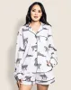 Women's Pima Long Sleeve Short Set in Panthère de Paris sold by Petite Plume