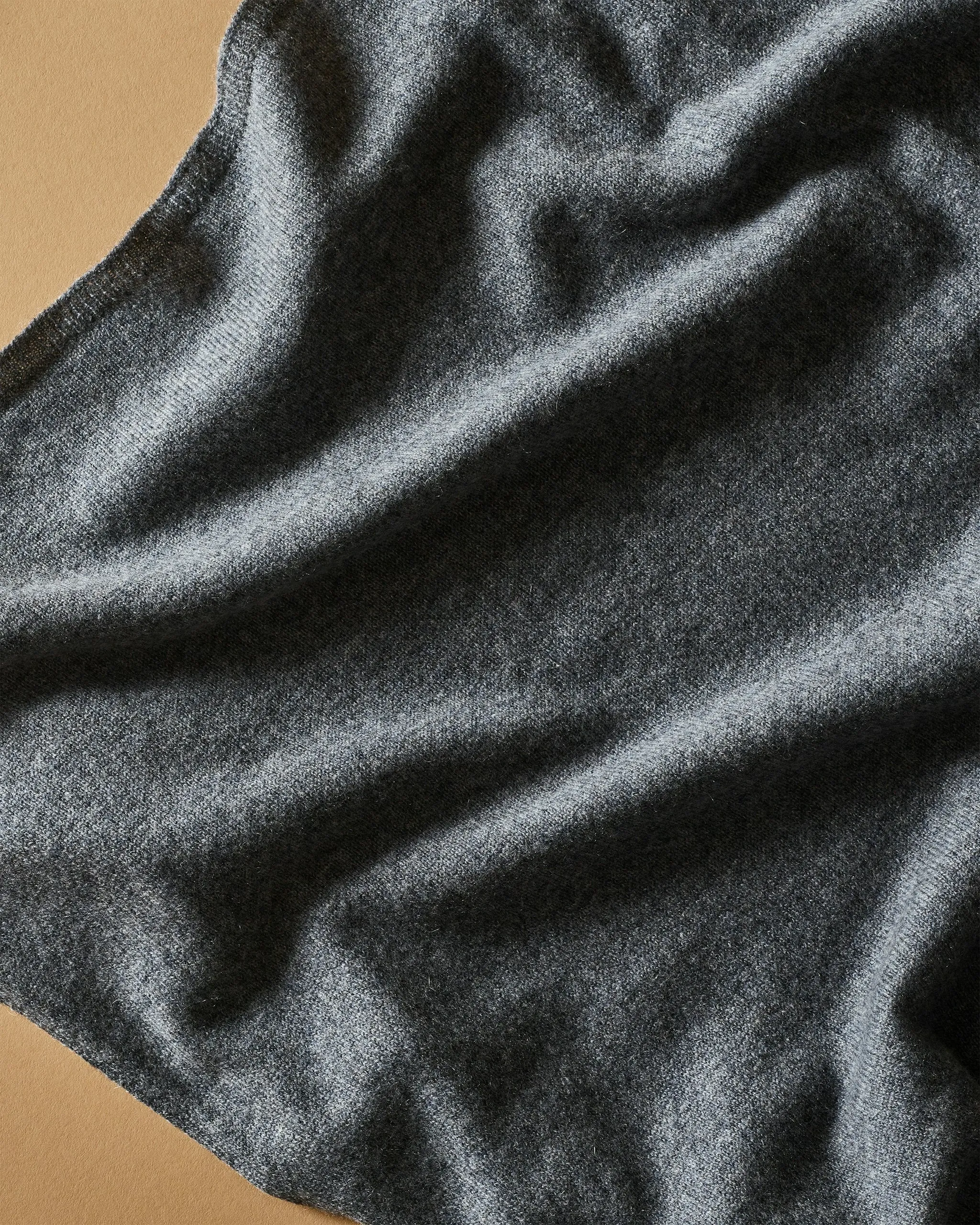 Women's Cashmere Wrap in Dark Heather Grey sold by Petite Plume product image thumbnail 4