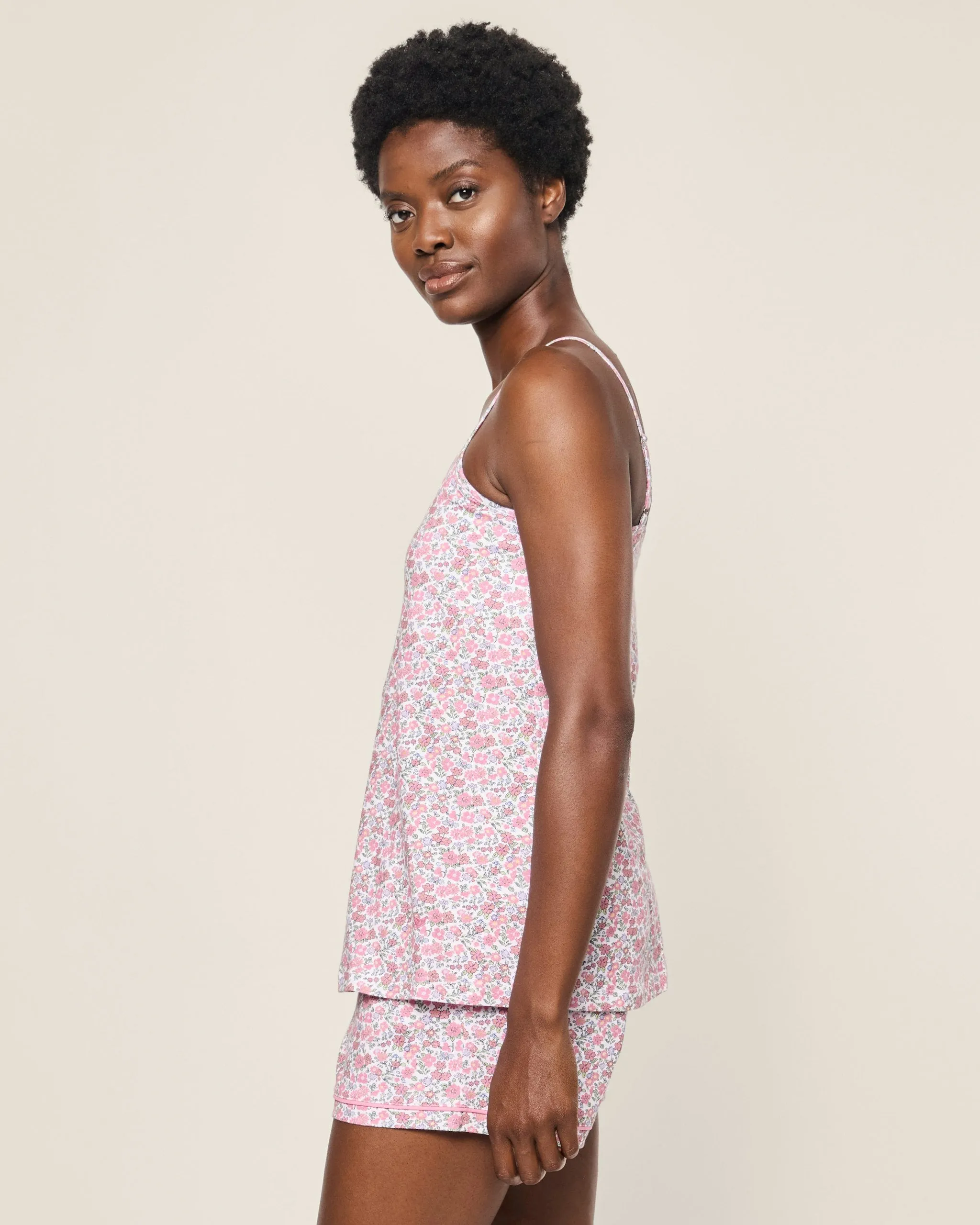 Women's Pima Sylvie Short Set in Fleurs de Rose sold by Petite Plume product image thumbnail 3