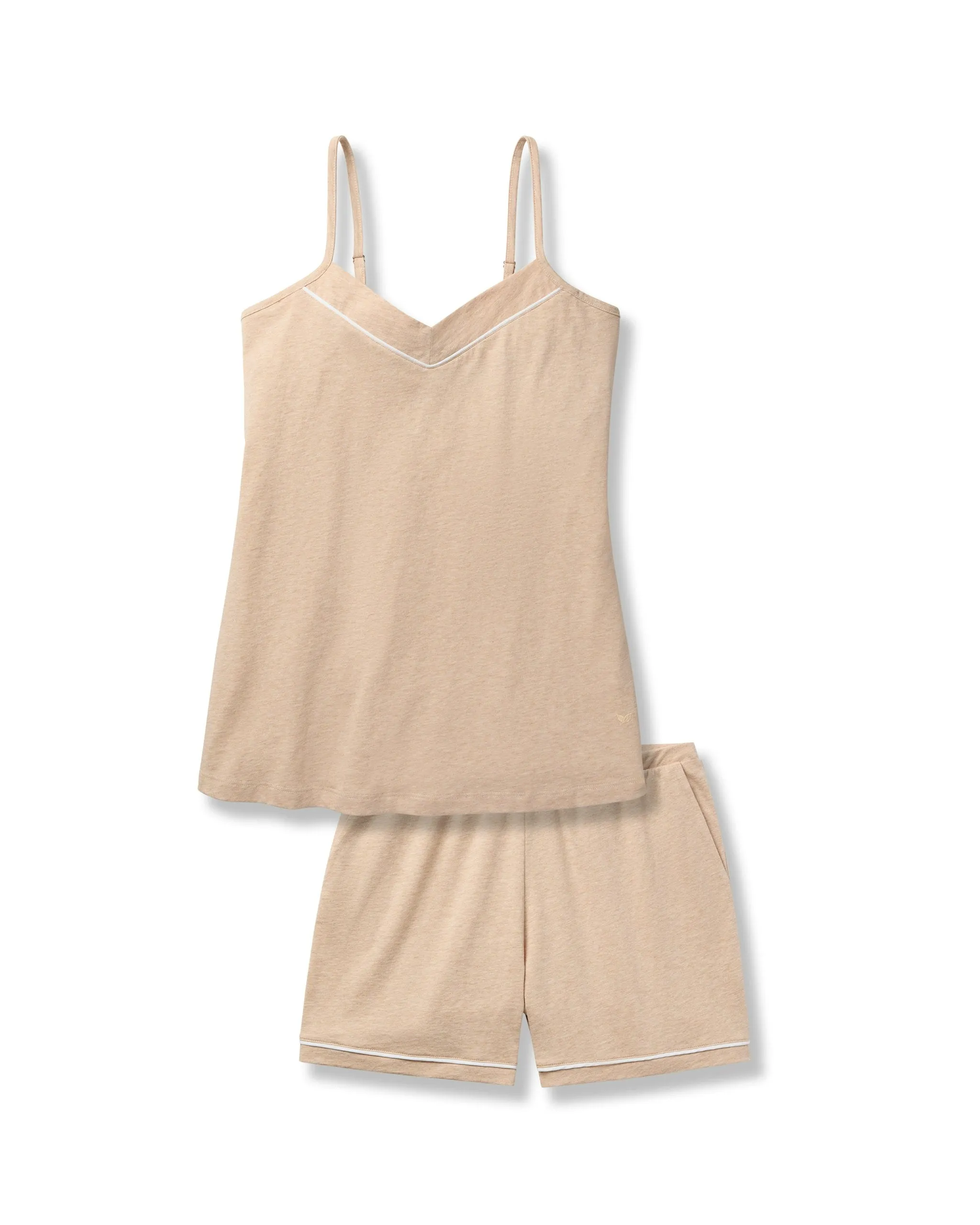 Women's Pima Sylvie Short Set in Camel sold by Petite Plume