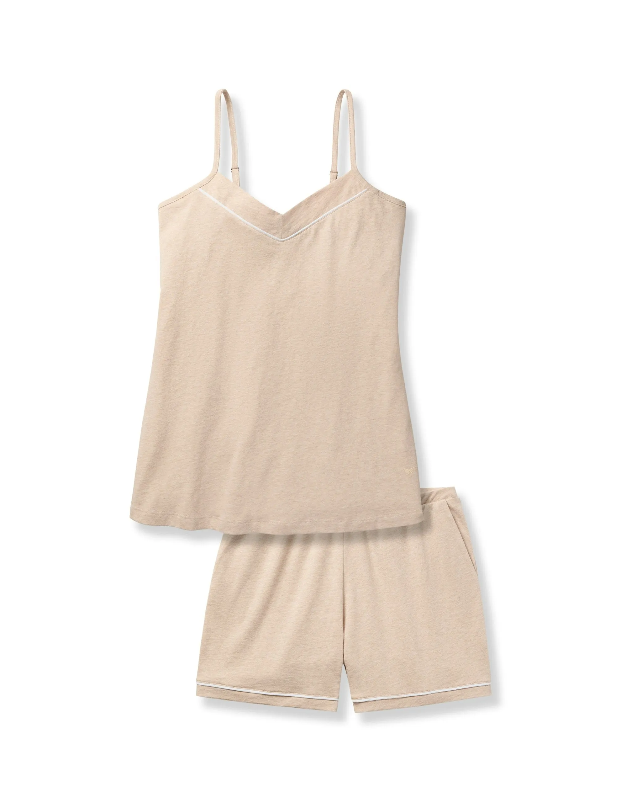 Women's Pima Sylvie Short Set in Camel sold by Petite Plume product image thumbnail 2