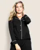 Women's Pima Long Sleeve Short Set in Black sold by Petite Plume