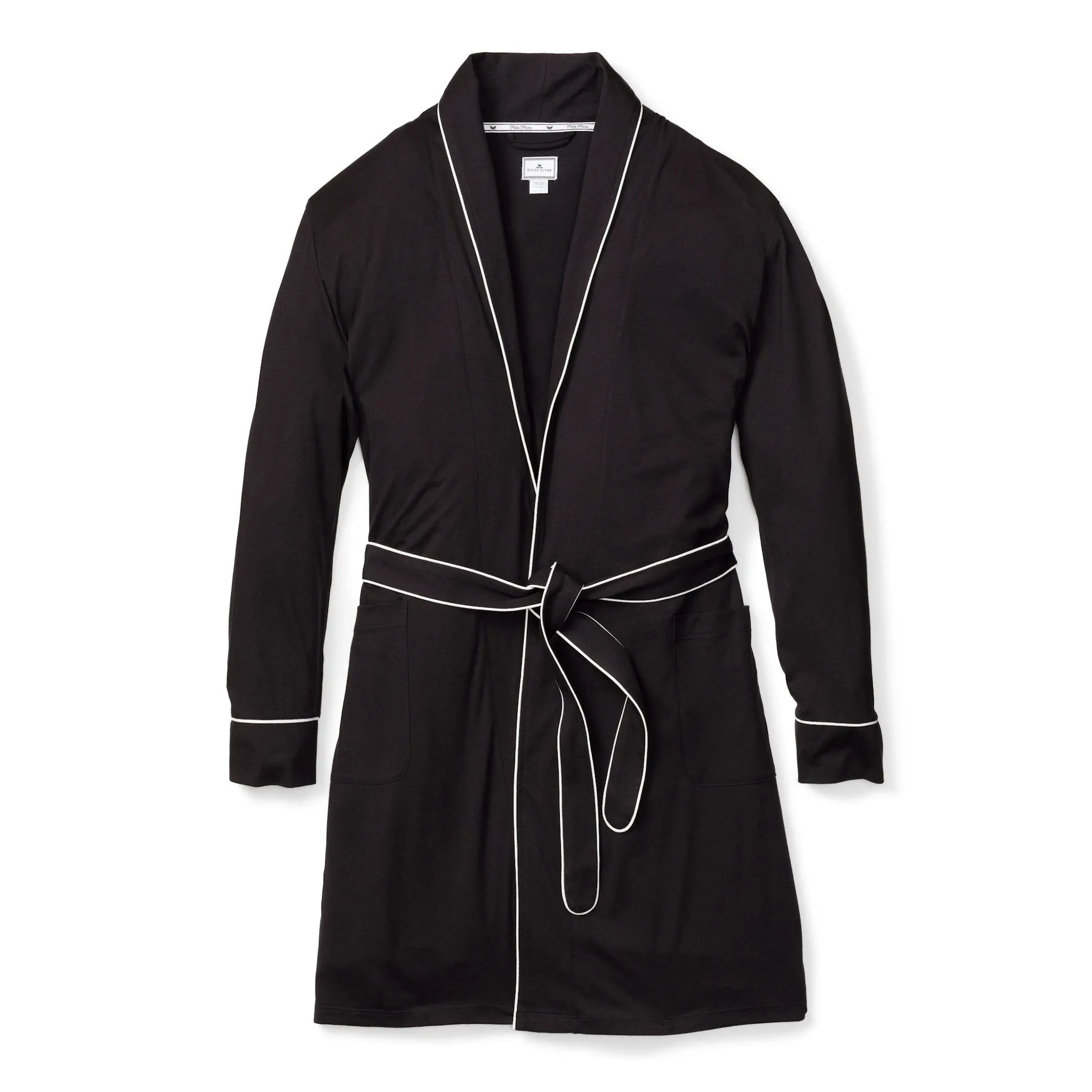 Women's Pima Robe in Black sold by Petite Plume