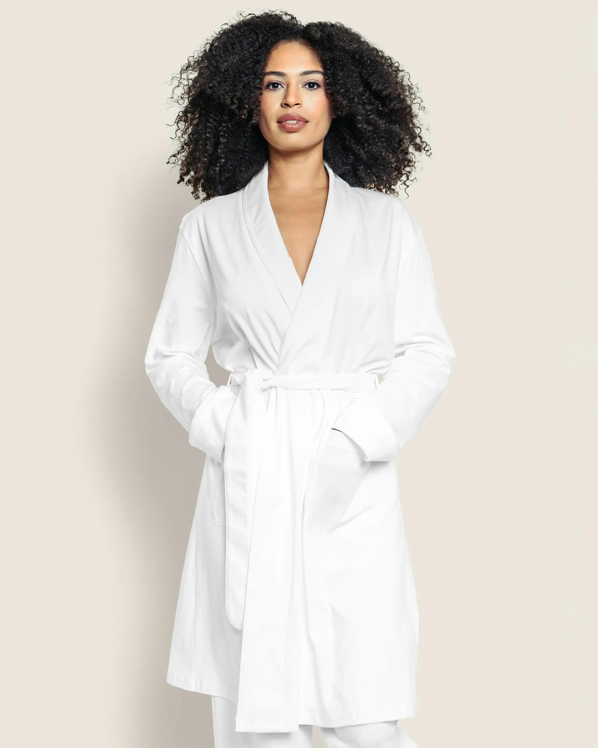 Women's Pima Robe in Black sold by Petite Plume product image thumbnail 5