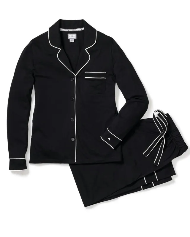 Women's Pima Astaire Pajama Set in Black sold by Petite Plume