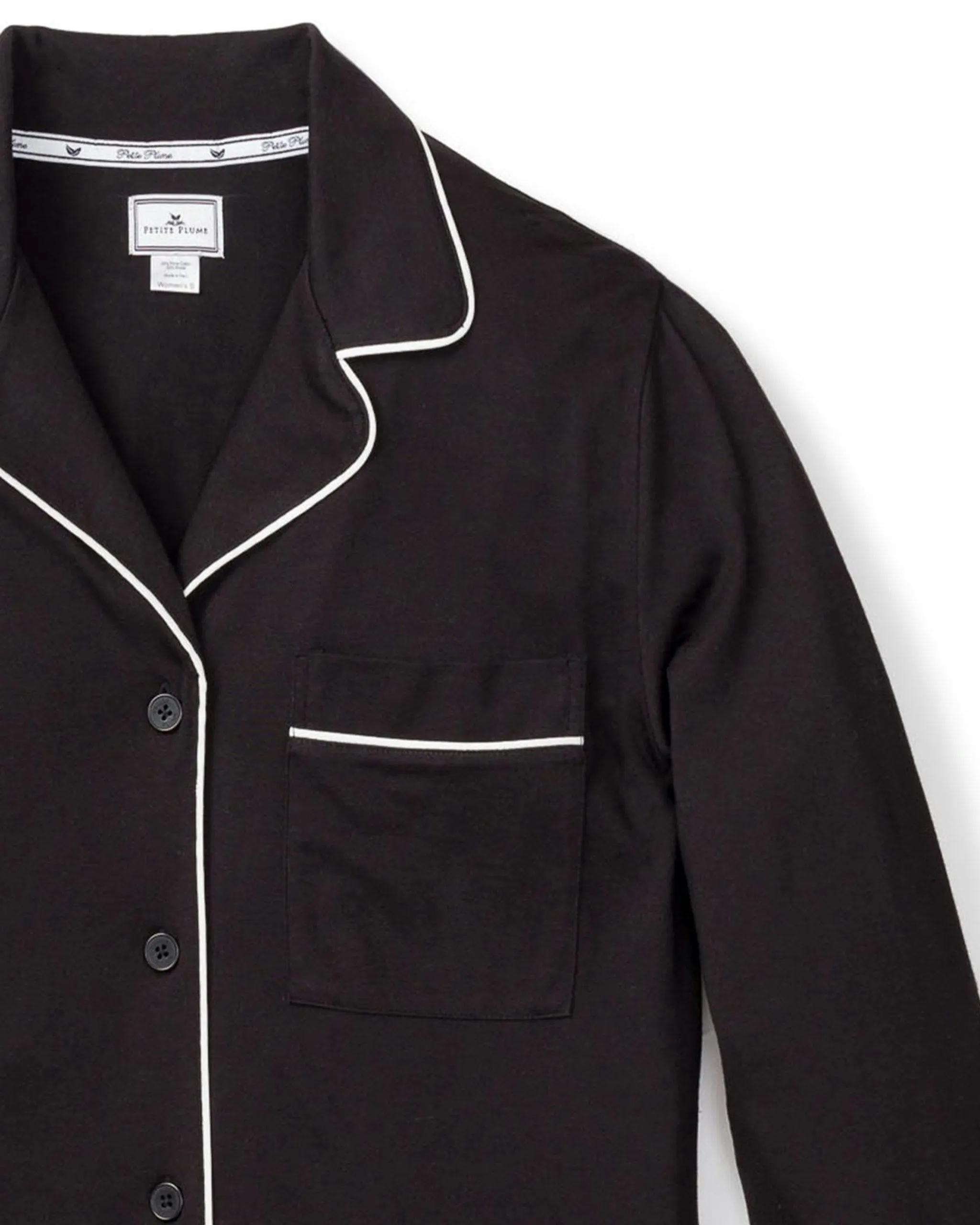 Women's Pima Nightshirt in Black sold by Petite Plume product image thumbnail 4